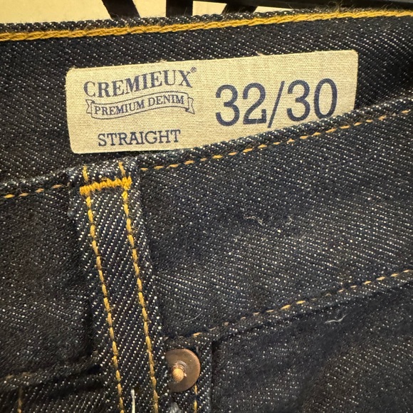 NWT MENS CREMIEUX PREMIUM DARK DENIM STRAIGHT LEG JEANS. - Picture 3 of 8